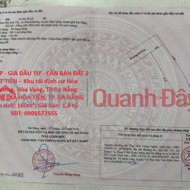 PRIME LAND - INVESTMENT PRICE - LAND FOR SALE WITH 2 FRONTAGES – Hoa Khuong Resettlement Area, Hoa Vang District, Da Nang City _0