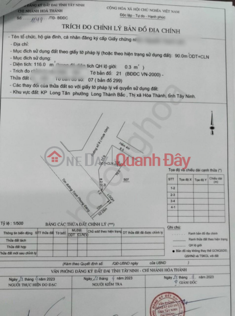 OWNER FOR SALE Lot of Land, Beautiful Location, Long Thanh Bac Ward, Hoa Thanh, Tay Ninh _0