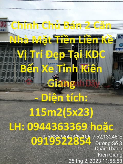 The Owner Sells 2 Adjacent Front Houses Nice Location In KDC Kien Giang Province Bus Station _0
