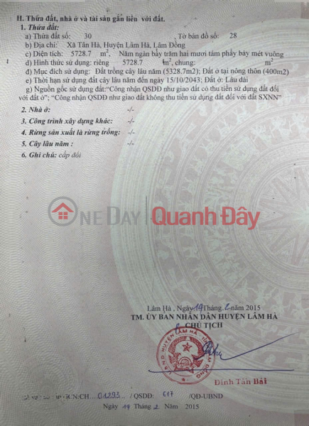 HOT HOT ĐẤT ĐẸP – GIÁ TỐT – CHÍNH CHỦ BÁN ĐẤT Tại Xã Tân Hà, Huyện Lâm Hà, Lâm Đồng Việt Nam | Bán, đ 7,25 tỷ