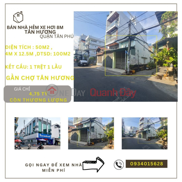Selling 2-front social house in Tan Huong 50m2, 1 Floor, 4.75 billion Sales Listings