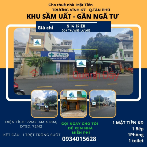 EXTREMELY SHOCKING - House for rent on Truong Vinh Ky frontage 72m2, 14 million - Near the crossroads _0