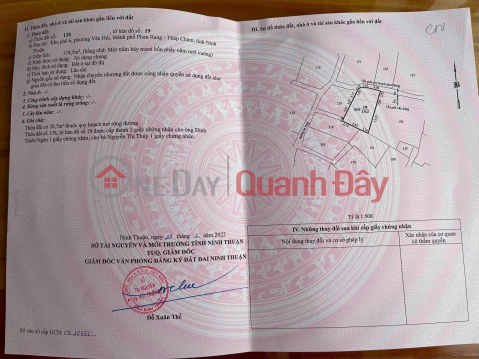UNDER 1 BILLION VND, OWN 174.5M² OF RESIDENTIAL LAND IN VAN HAI WARD - PHAN RANG-THAP CHAM CITY – PRICE 960 MILLION VND _0