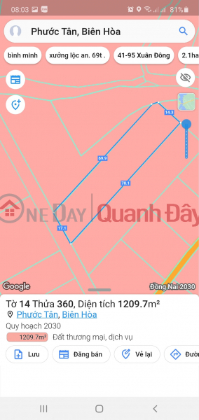 đ 1.4 Billion | The owner lowered the price from 3 billion\\/sao to 2.6 billion\\/sao. PHUOC TAN FACTORY WAREHOUSE LAND FOR SALE. BIEN HOA 0938974428