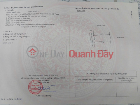 LAND IN MINH TAN, KIEN THUY - NEAR MARKET - CAR ACCESS - PRICE 7XX MILLION VND - RARE OPPORTUNITY - CONTACT ZALO 0567 222 555 _0