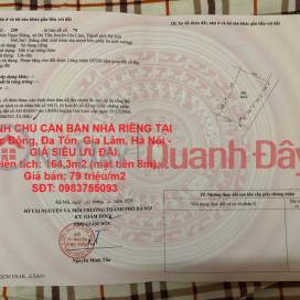 OWNER NEEDS TO SELL PRIVATE HOUSE IN Ngoc Dong, Da Ton, Gia Lam, Hanoi - SUPER PREFERENTIAL PRICE. _0