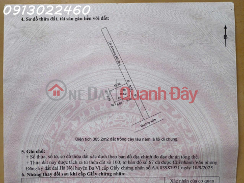 CHUYỂN NHƯỢNG 151 M2 FULL THỔ CƯ, XÃ SUỐI HAI, HÀ NỘI _0