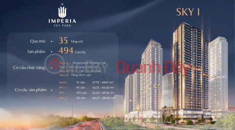 Corner 2-bedroom apartment for sale, the only one available in Sky 1 tower, Imperia Sky Park project - overlooking Thang Long Boulevard. _0