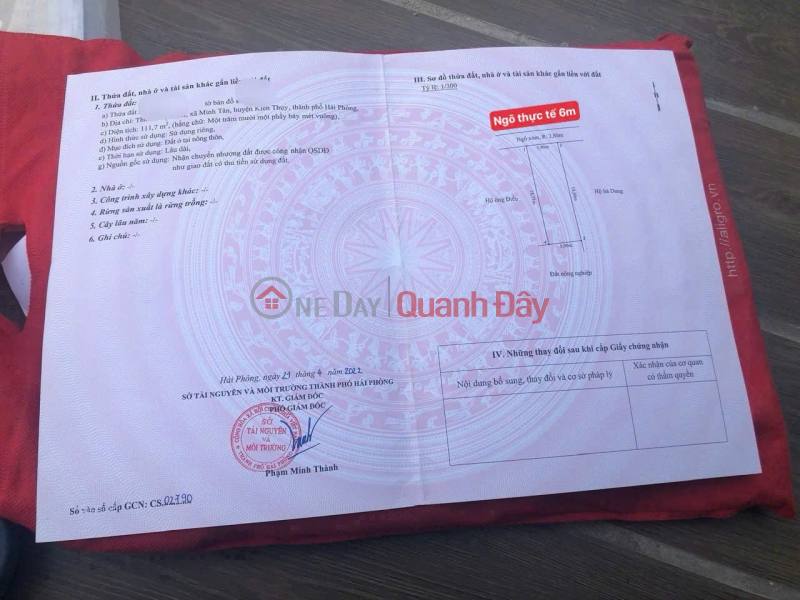 LÔ HIẾM GIÁ 1,X TỶ – TUYẾT 2 TRỤC MINH TÂN – SÁT TRƯỜNG & UBND – ZALO 0567 222 555 Niêm yết bán