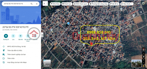 Land for sale on Yen Binh - Hoa Binh street, Yen Nghia ward, Hanoi. 258m2, 10m frontage, free of charge _0