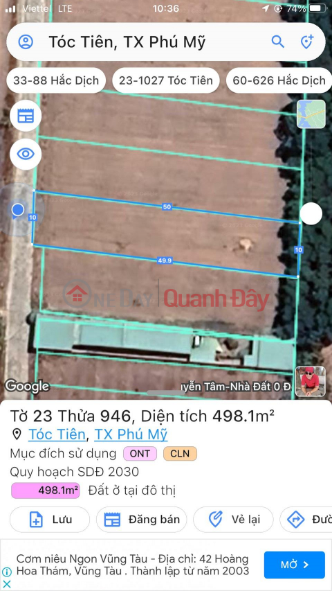 ORIGINAL LAND - Own the Land Lot In Hamlet 1, Toc Tien, Phu My Town, Ba Ria Vung Tau _0