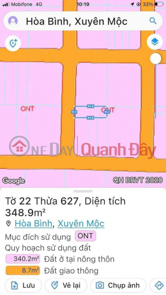 Property Search Vietnam | OneDay | Nhà ở | Niêm yết bán, Sở Hữu Ngay LÔ ĐẤT ĐẸP - GIÁ TỐT - Xã Hòa Bình, Xuyên Mộc, Bà Rịa Vũng Tàu