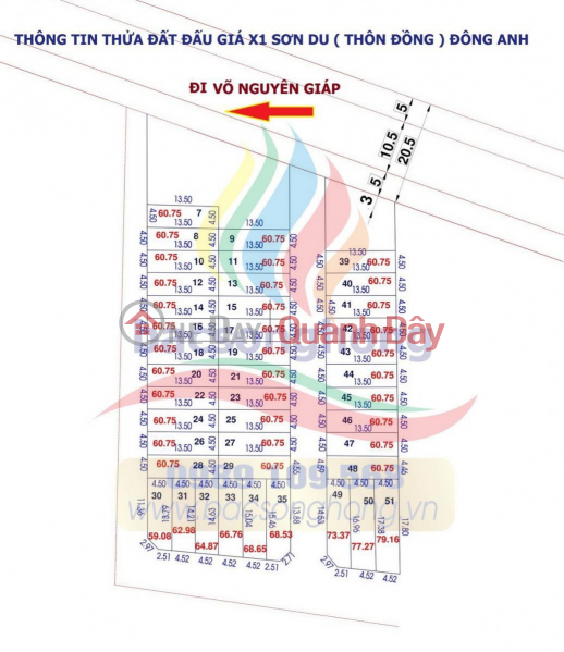 BÁN ĐẤT ĐẤU GIÁ X1 SƠN DU, NGUYÊN KHÊ, ĐÔNG ANH - HÀNG LOẠI 1 - GIÁ ĐẦU TƯ 6XTR/M Việt Nam, Bán đ 4 tỷ