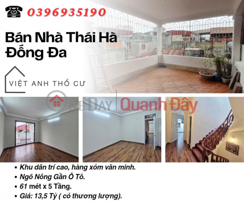 Bán nhà Phố Thái Hà, Gần Mặt Phố, Vừa Ở Vừa Cho Thuê, 61mx5T, Giá: 13.5 Tỷ, Lh: 0396935190. _0