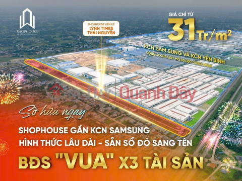 CỰC HIẾM CHỈ 2 TỈ - Đất nền Shophouse gần KCN, sẵn sổ đó, đầu tư lãi hơn shop chân đế chung cư. _0