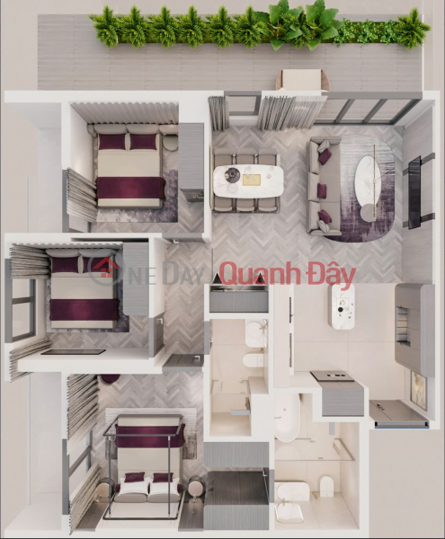 3 bedroom apartment. Area 93.1m² – river view Sales Listings