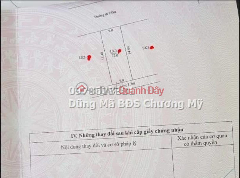 đ 6 Billion | PRICE ONLY 6TY TO OWN A BEAUTIFUL LOT OF LAND AT CHUC SON-CHUONG MY TTTT