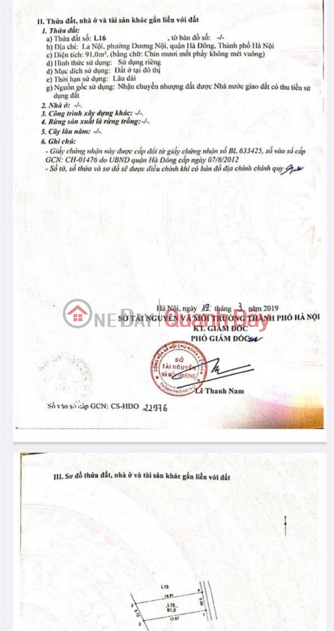 ĐẤT ĐẸP - GIÁ TỐT - CHÍNH CHỦ CẦN Bán Lô Đất Vị Trí Đẹp Tại La Nội, Dương Nội, Hà Đông _0