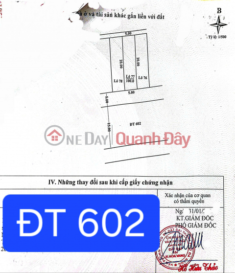 Land for sale on a 15m wide road - DT602 - Hoa Ninh - 200m from the market. _0