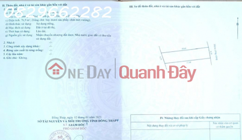 Bán Nền thổ cư 77m2 Hẻm Nguyễn Tất Thành, Khóm Tân Thuận Phường Sa Đéc. Sổ Hồng. Giá 1.1 tỷ. _0