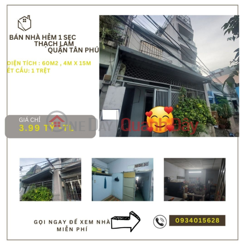 URGENT SALE of 1-acre alley house in Thach Lam 60m2, 3.99 billion _0