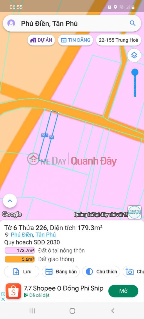 Owner Sells 2 Front Lots in Phu Dien Commune, Tan Phu District - Dong Nai _0