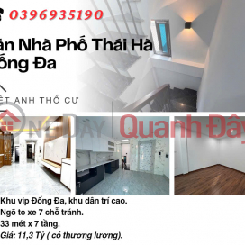 House for sale on Thai Ha Street, Prime Location, Excellent Security, 33mx7T, Price: 11.3 Billion, Contact: 0396935190. _0