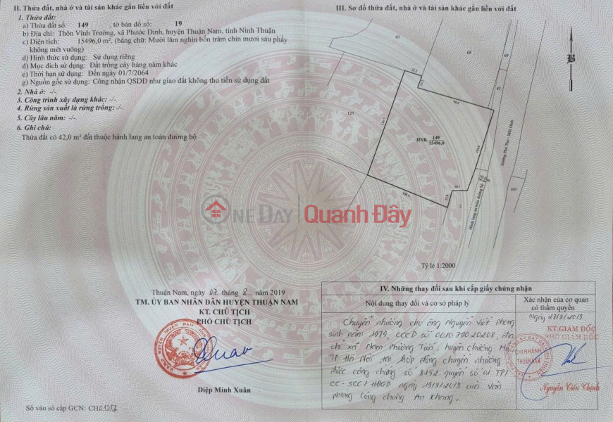 HOT HOT - LAND FOR SALE NEAR THE BEACH, on the route from Phan Rang to Ca Na, in Phuoc Dinh Commune, Thuan Nam District, Ninh Thuan Province, Vietnam | Sales đ 38.8 Billion