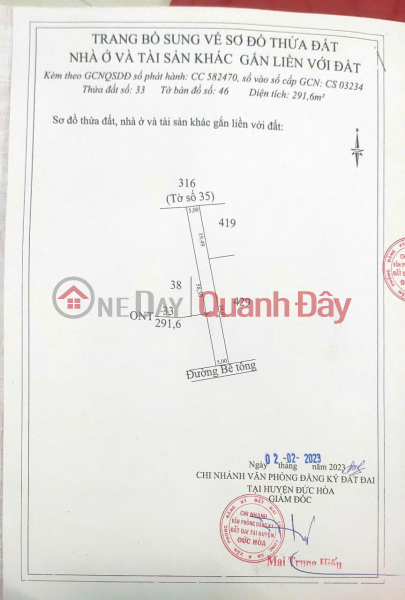 GIÁ TỐT - CHÍNH CHỦ Cần Bán Lô Đất Nền Full Thổ Cư Tại Xã Mỹ Hạnh Bắc, Đức Hòa, Long An., Việt Nam | Bán | đ 2,25 tỷ