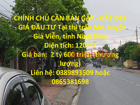 INVESTMENT PRICE IN Me Town, Gia Vien, FOR IMMEDIATE SALE - BEAUTIFUL LAND _0