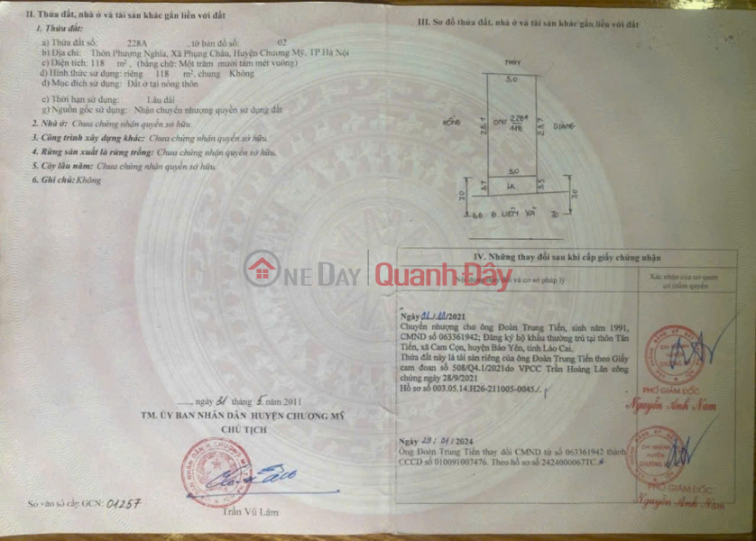 CHÍNH CHỦ CẦN BÁN LÔ ĐẤT TRỤC CHÍNH KINH DOANH 118M TẠI PHỤNG CHÂU-CHƯƠNG MỸ-HÀ NỘI, Việt Nam Bán | đ 9,3 tỷ