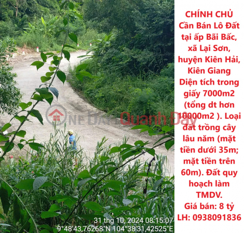 OWNER Needs to Sell Land Lot in Bai Bac Hamlet, Lai Son Commune, Kien Hai District, Kien Giang _0