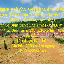 GENERAL FOR SALE QUICKLY 2 Beautiful Land Lots Prime Location In Loc Thang Bao Lam, Lam Dong _0