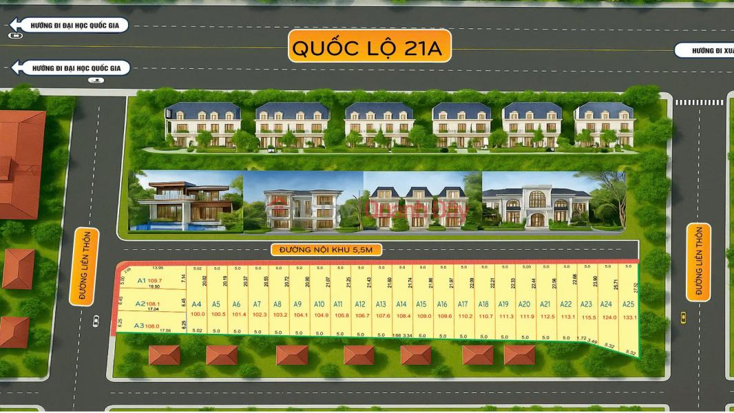 Officially opening for sale 48 lots in Hoa Thach, Quoc Oai - Car-free road Vietnam | Sales, đ 2 Billion