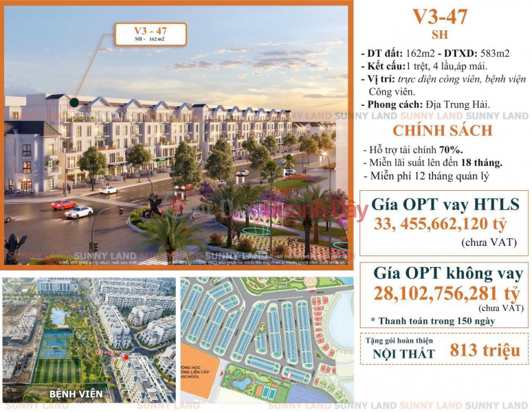 Cực Rẻ, Căn shophouse Đối diện công viên trường học Vinhomes, 28.1 tỷ, 162m2, 5 Tầng Niêm yết bán