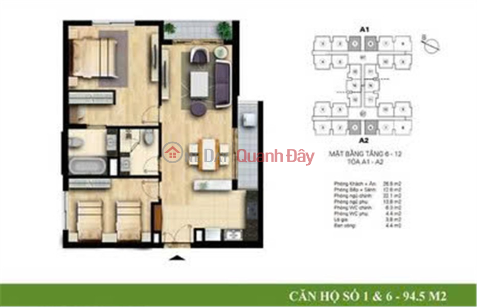 HOT HOT – CHÍNH CHỦ CẦN BÁN CĂN HỘ HÒA BÌNH GREEN CITY TẠI P. Nại Hiên Đông, Q. Sơn Trà, TP. Đà Nẵng, Việt Nam | Bán, đ 2,5 tỷ