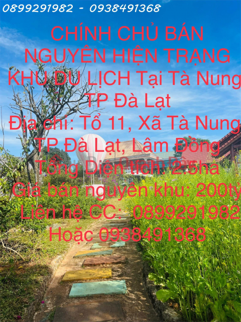 CHÍNH CHỦ BÁN NGUYÊN HIỆN TRẠNG KHU DU LỊCH Tại Tà Nung, Thành Phố Đà Lạt _0