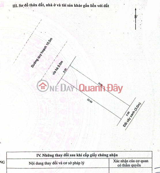 Land for sale on a 10.5m wide road, backing onto Nguyen Sinh Sac street. Sales Listings