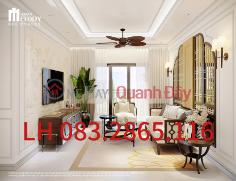 BÁN CĂN HỘ MELODY LINH ĐÀM HN, DTTH :77M2 GIÁ 5 TY 278 TR 2PN,2WC , LH 083,2865.116 _0