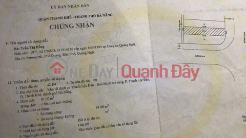 BEAUTIFUL LAND - Need to sell 2 plots of land facing Ho Quy Ly and Nguyen Thi Thap streets, Thanh Khe ward, Da Nang _0