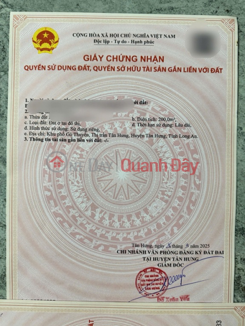 CHÍNH CHỦ BÁN CĂN NHÀ VỊ TRÍ ĐẮC ĐỊA CÓ SẴN 7 PHÒNG CHO THUÊ – TRỤC ĐƯỜNG LỚN TT Tân Hưng, Long An _0
