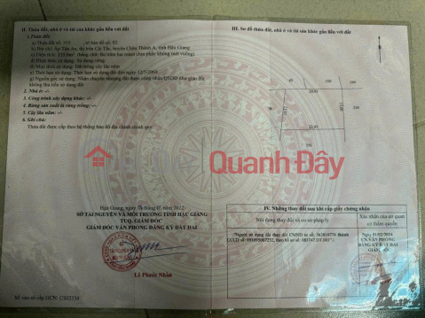 ĐẤT ĐẸP – GIÁ TỐT – CHÍNH CHỦ CẦN BÁN ĐẤT Thị Trấn Cái Tắc, Châu Thành A, Hậu Giang _0