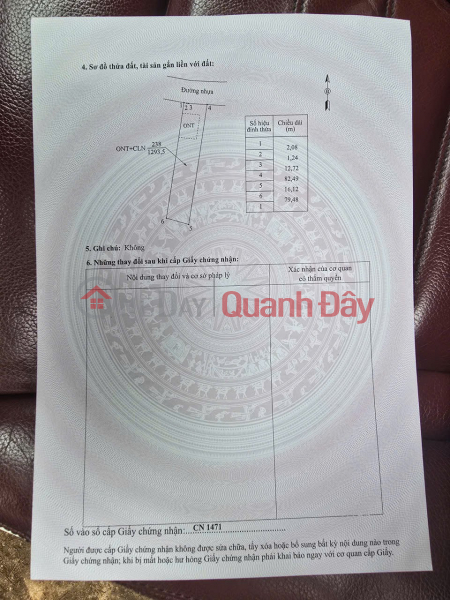 Property Search Vietnam | OneDay | Nhà ở | Niêm yết bán | HOT HOT ĐẦU TƯ SINH LỜI– CHÍNH CHỦ CẦN BÁN ĐẤT TẠI xã đăk buk so, huyện Tuy Đức, tỉnh Đăk Nông