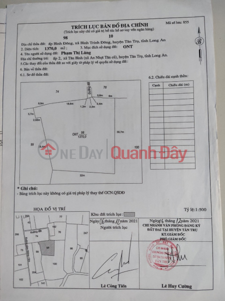 Selling Tan Tru land plot without planning price 2.35 billion | Vietnam Sales ₫ 2.35 Billion