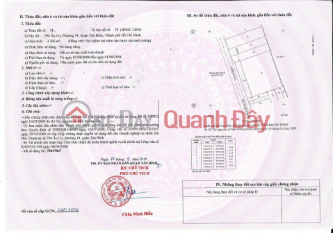 Frontage for sale at 794 Au Co Street, Ward 14, Tan Binh: Huge Area (50x50m),Price Only 220 Billion _0