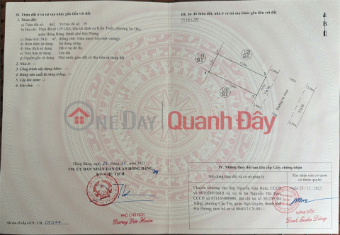 HOT HOT NHÀ ĐẸP- GIÁ TỐT CẦN BÁN NHANH NHÀ TĐC CHỢ HOA QUẢ quận Hồng Bàng, TP Hải Phòng _0