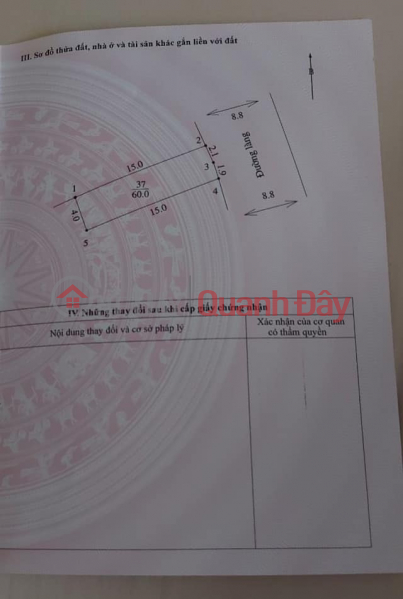 Cc F0 sent to sell central inter-commune main axis land 60m2, 4m square meter, tk2, only 2.x billion, Ninh Son, Chuc Son town, Chuong Sales Listings