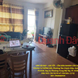 BEAUTIFUL APARTMENT – GREAT PRICE - URGENT SALE OF CORNER UNIT IN DONG HAI APARTMENT BUILDING, Tan Chanh Hiep Ward, District 12, Ho Chi Minh City _0