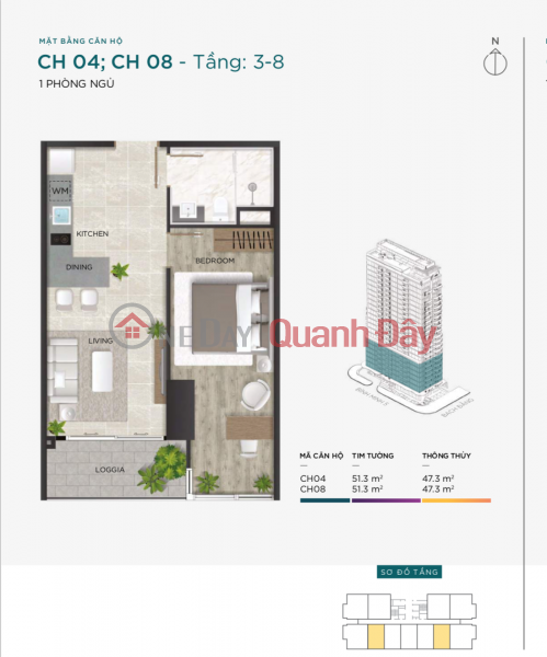 Property Search Vietnam | OneDay | Khu dân cư Niêm yết bán, Bán căn hộ 1PN tại dự án The Filmore
