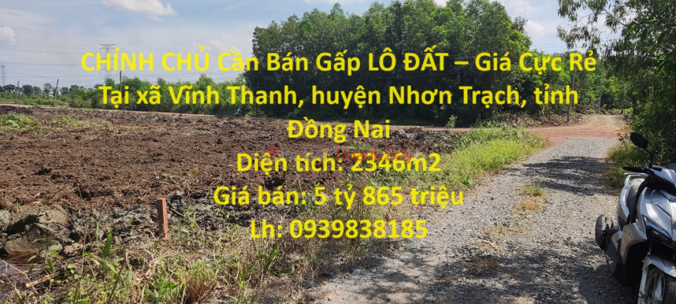 OWNER Urgently Needs to Sell LAND LOT - Extremely Cheap Price in Nhon Trach, Dong Nai Sales Listings